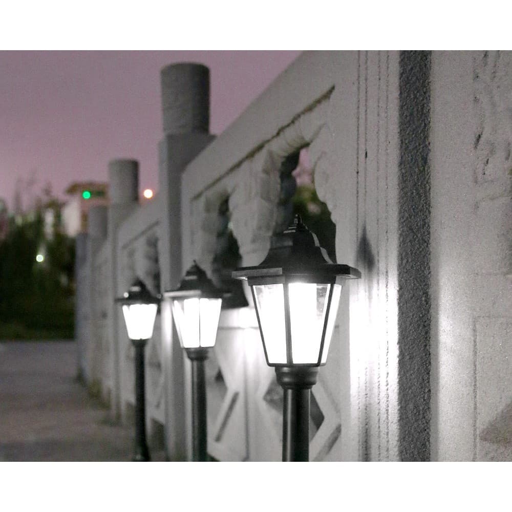 Lampa solara hexagonala Flippy Alb rece — imagine 2