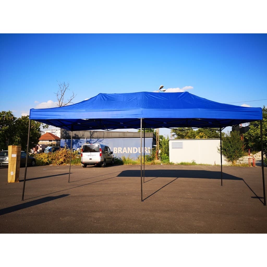 Cort Pavilion Flippy 3x6m Albastru Pliabil Cadru Metal — imagine 2