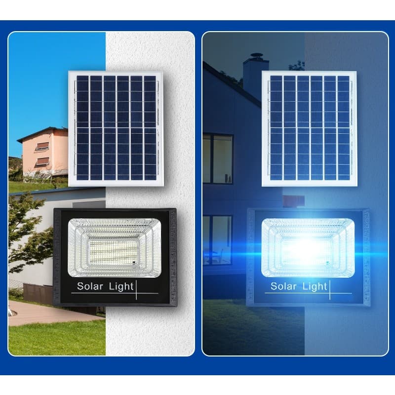 Proiector LED Solar 400W cu Panou Solar Flippy — imagine 3