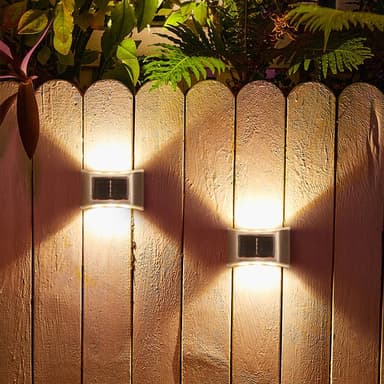 Aplica solara LED pentru Gradina, Set 4 Bucati, Flippy, Gri