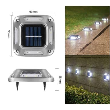 Lampa solara LED pentru gradina, Set 4 Bucati, Senzor de miscare, Flippy