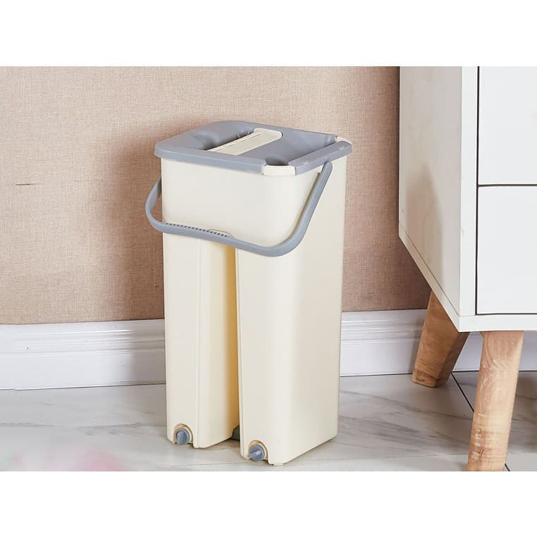 Set de curatenie Flippy mop plat cu galeata de 6 L si rezerve microfibra — imagine 2