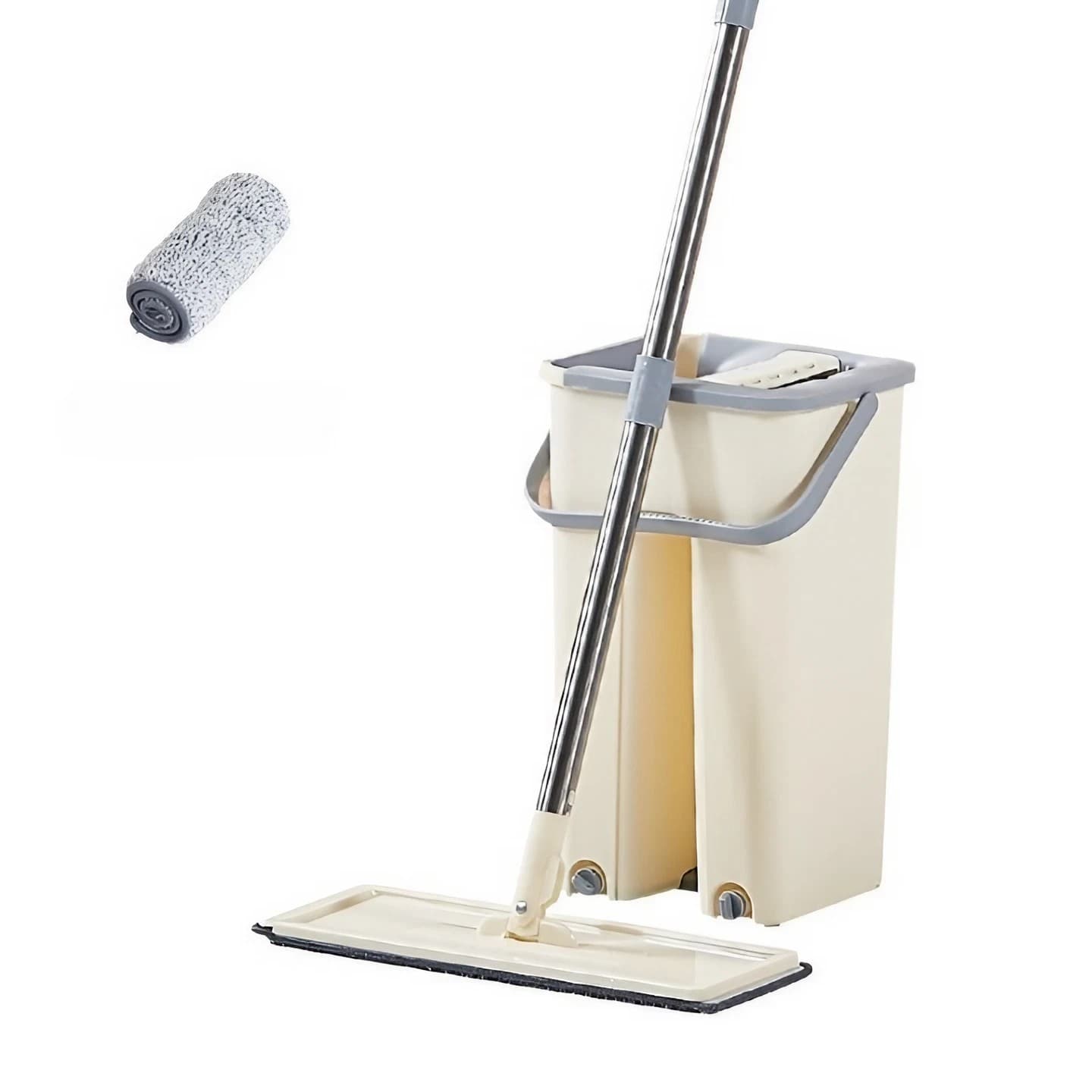 Set de curatenie Flippy mop plat cu galeata de 6 L si rezerve microfibra — imagine 3