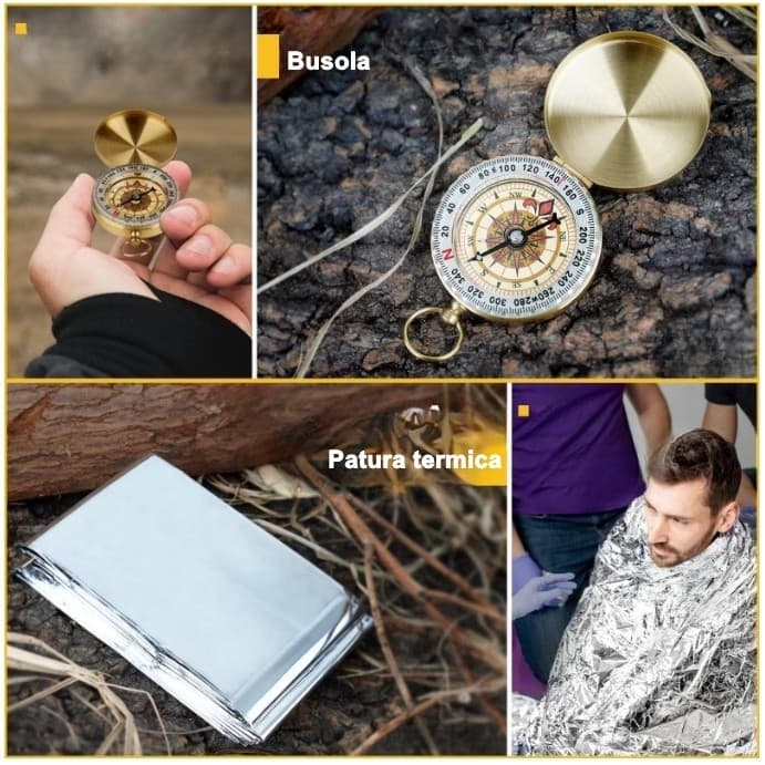 Kit de Supravietuire Multifuncional 16 in 1 Flippy pentru Camping si Drumetie — imagine 2