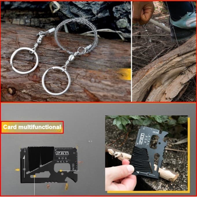Kit de Supravietuire Multifuncional 16 in 1 Flippy pentru Camping si Drumetie — imagine 3