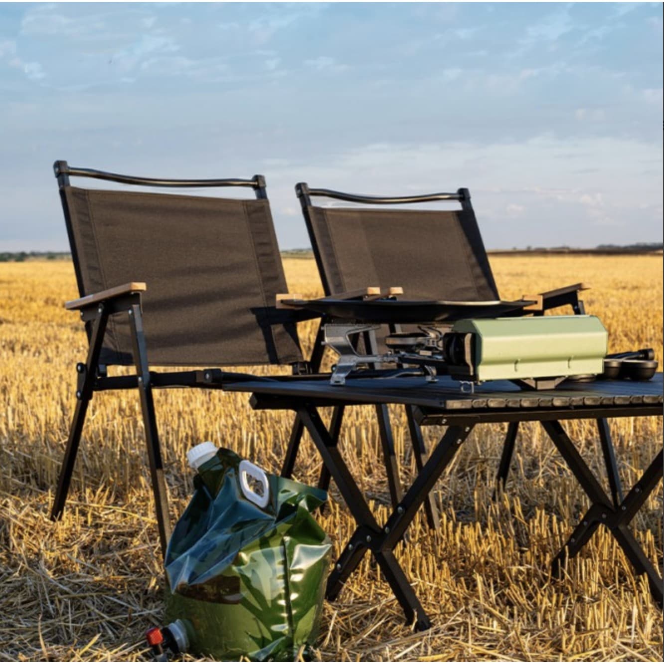 Scaun camping pliabil Flippy Aluminiu Negru — imagine 2