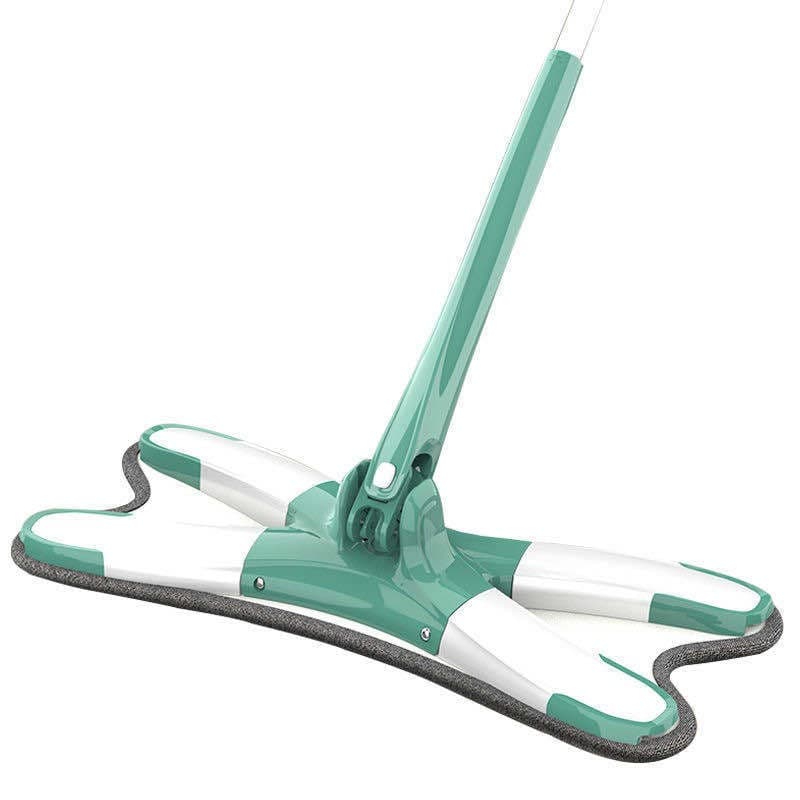 Mop Plat Flippy cu Laveta din Microfibra, Tija Telescopica 140 cm, Verde — imagine 1