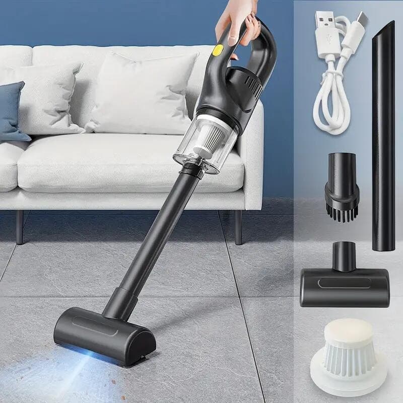 Aspirator Portabil Flippy Fara Fir Incarcare USB Pentru Casa si Masina Autonomie 45 min Negru — imagine 5