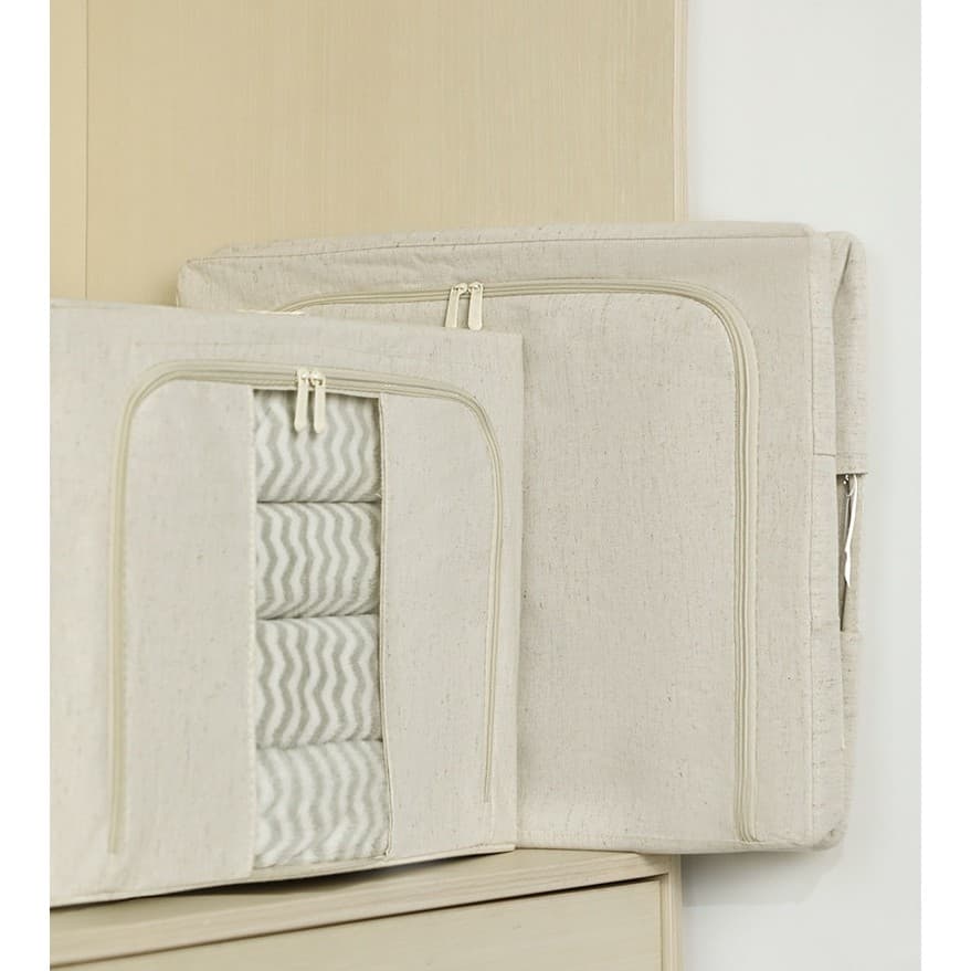 Cutie de Depozitare Pliabila Flippy 66 L Textil Premium Cu Fereastra si Fermuar Dublu — imagine 5