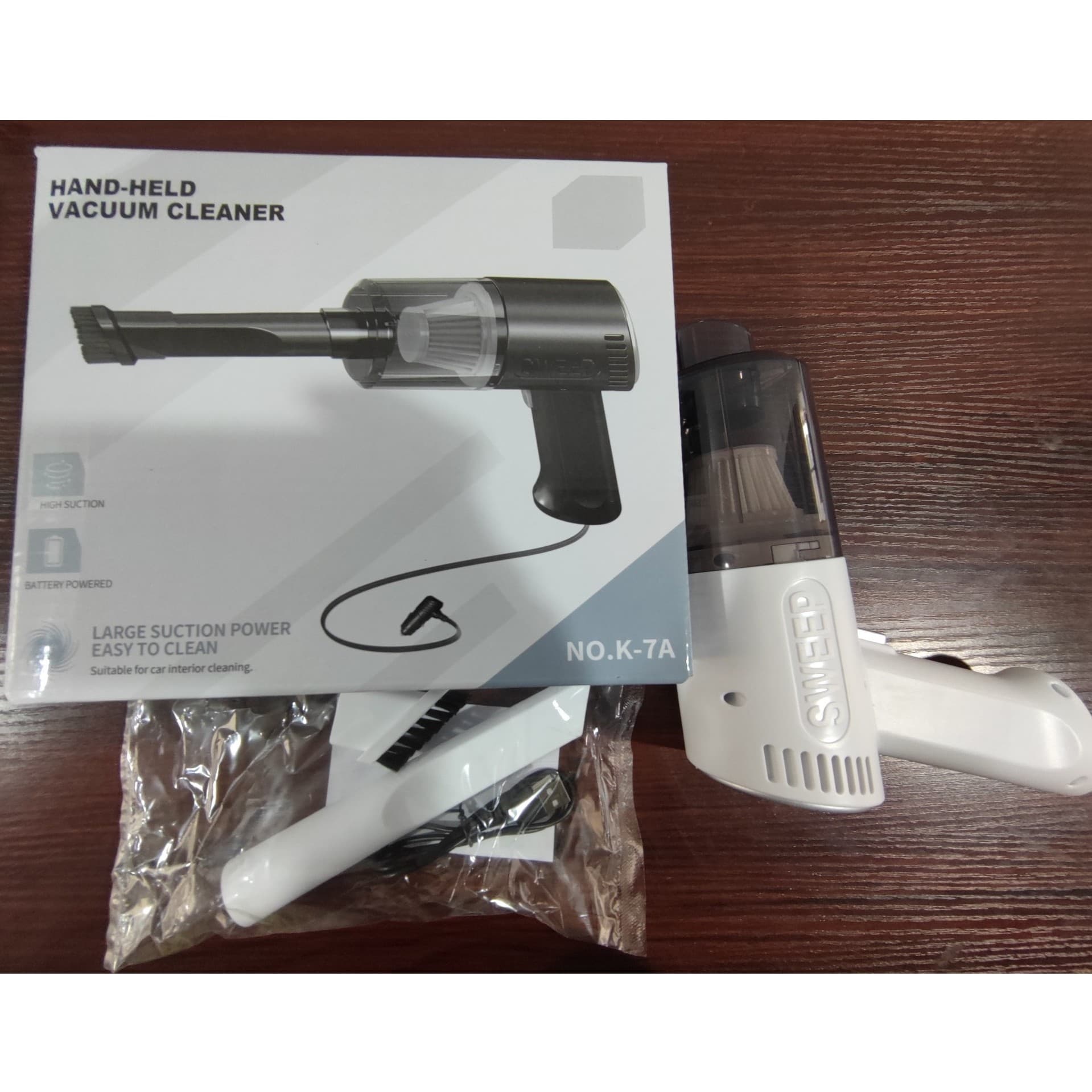 Aspirator Portabil Fara Fir Flippy Tip Pistol K7 Alb — imagine 4