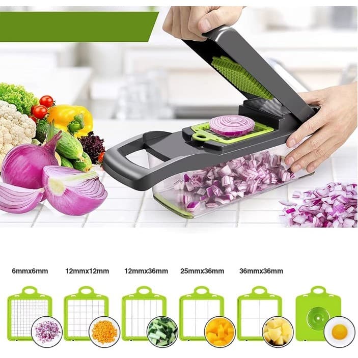 Feliator Multifunctional Flippy 8 in 1 pentru fructe si legume — imagine 2