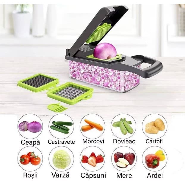 Feliator Multifunctional Flippy 8 in 1 pentru fructe si legume — imagine 3