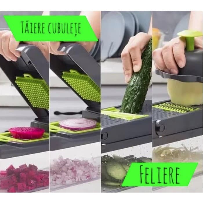 Feliator Multifunctional Flippy 8 in 1 pentru fructe si legume — imagine 4