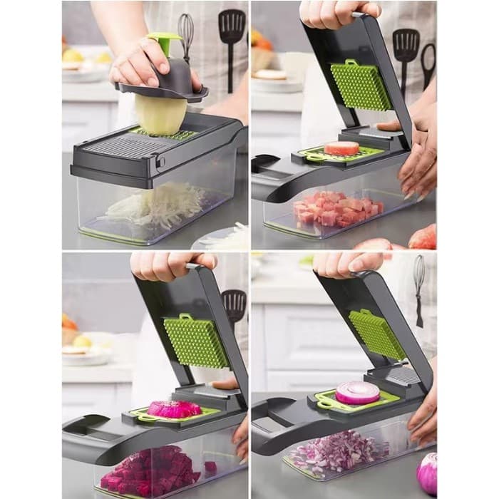 Feliator Multifunctional Flippy 8 in 1 pentru fructe si legume — imagine 5