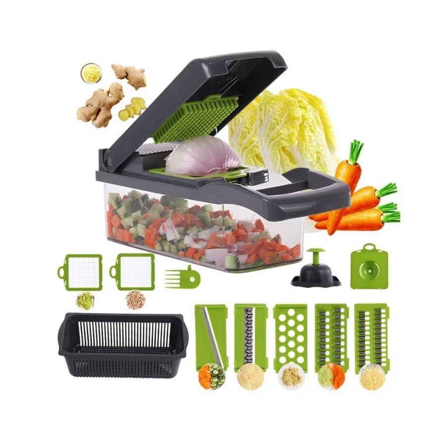 Feliator Multifunctional Flippy 8 in 1 pentru fructe si legume — imagine 6