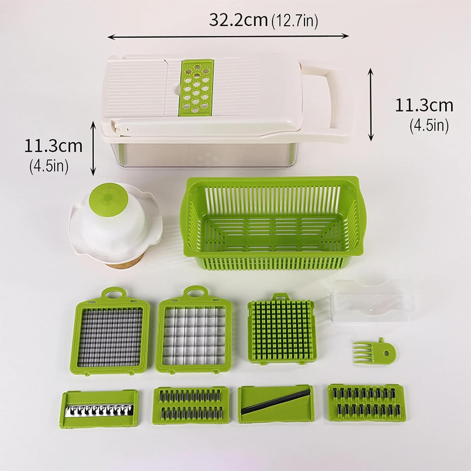 Feliator Multifuncional Flippy 8 in 1 pentru fructe si legume 10 piese — imagine 3