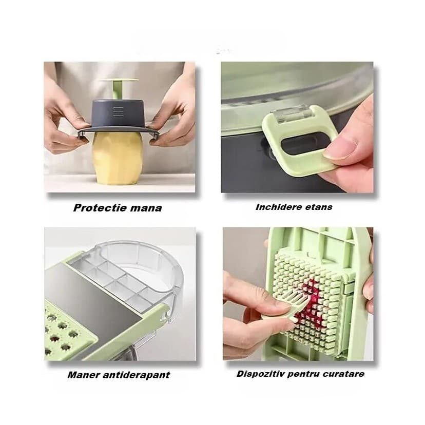 Feliator Multifuncional Flippy 8 in 1 pentru Fructe si Legume — imagine 4