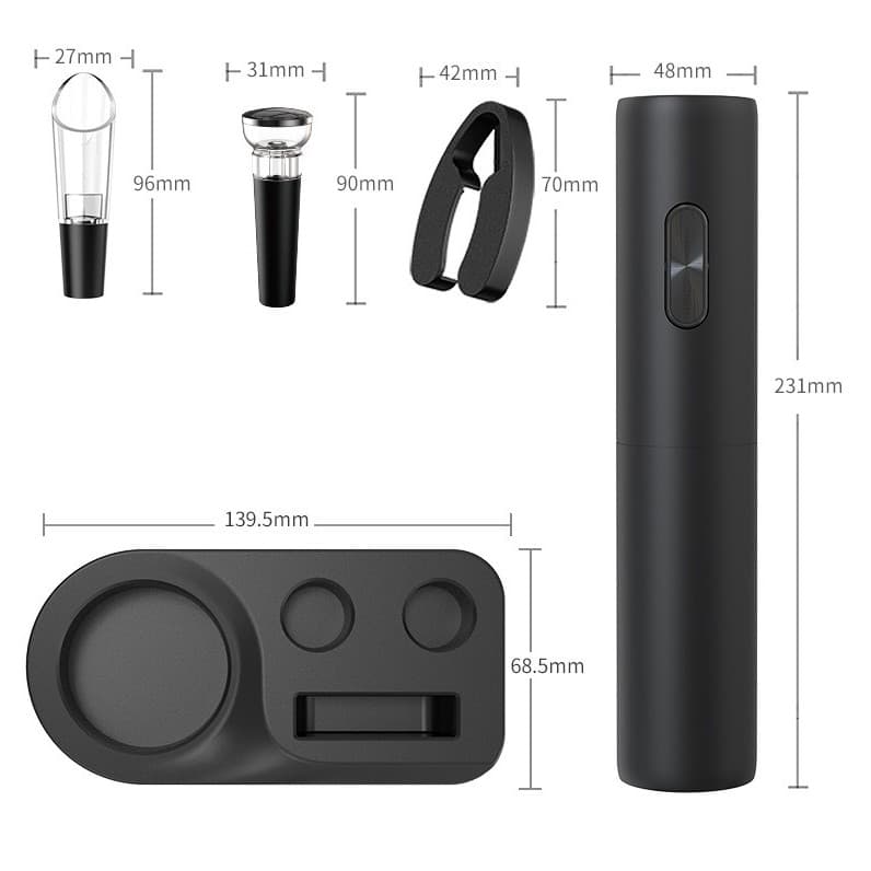 Set Deschizator Vin Electric Flippy 5 piese Multifunctional — imagine 4