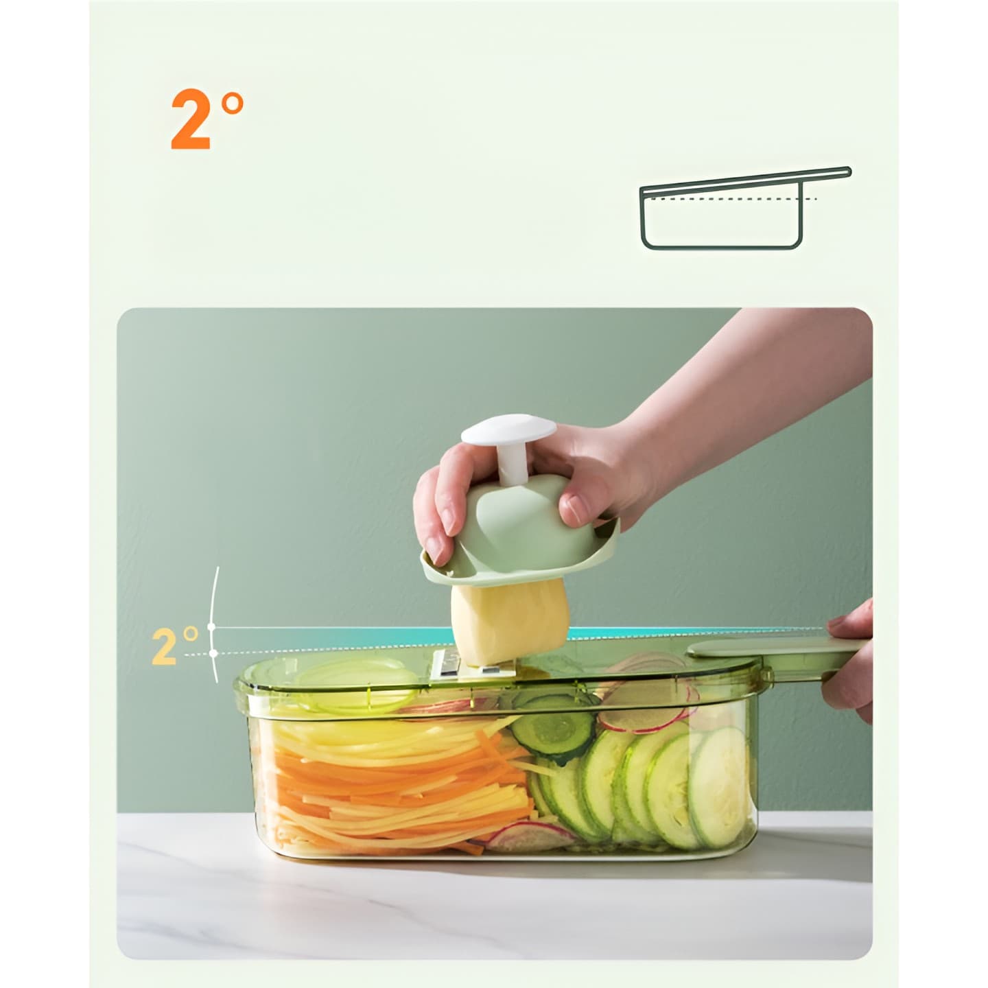 Feliator Multifunctional Flippy 6 in 1 pentru Fructe si Legume — imagine 6