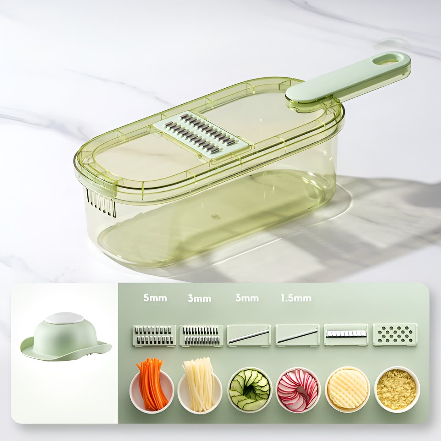 Feliator Multifunctional Flippy 6 in 1 pentru Fructe si Legume — imagine 8