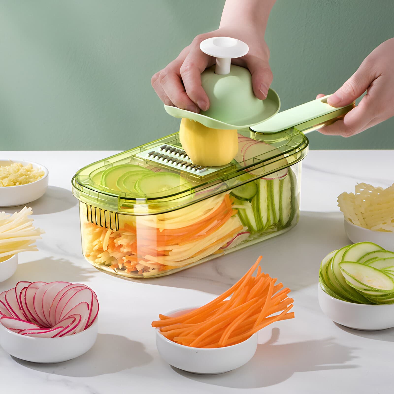 Feliator Multifunctional Flippy 6 in 1 pentru Fructe si Legume — imagine 12