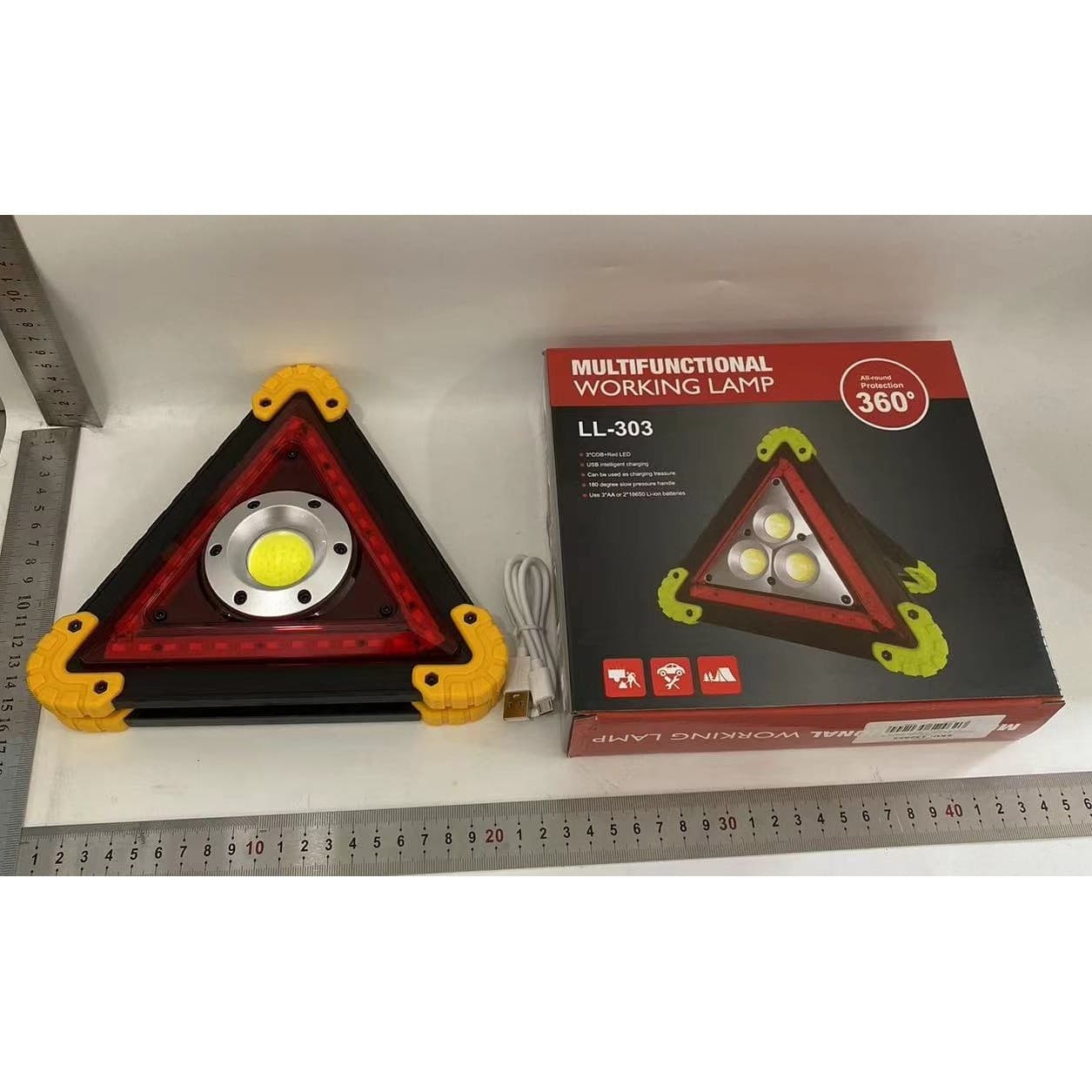 Triunghi multifuncional Flippy Lanterna LED Avertizare IP65 800 lm Incarcare Telefon — imagine 7