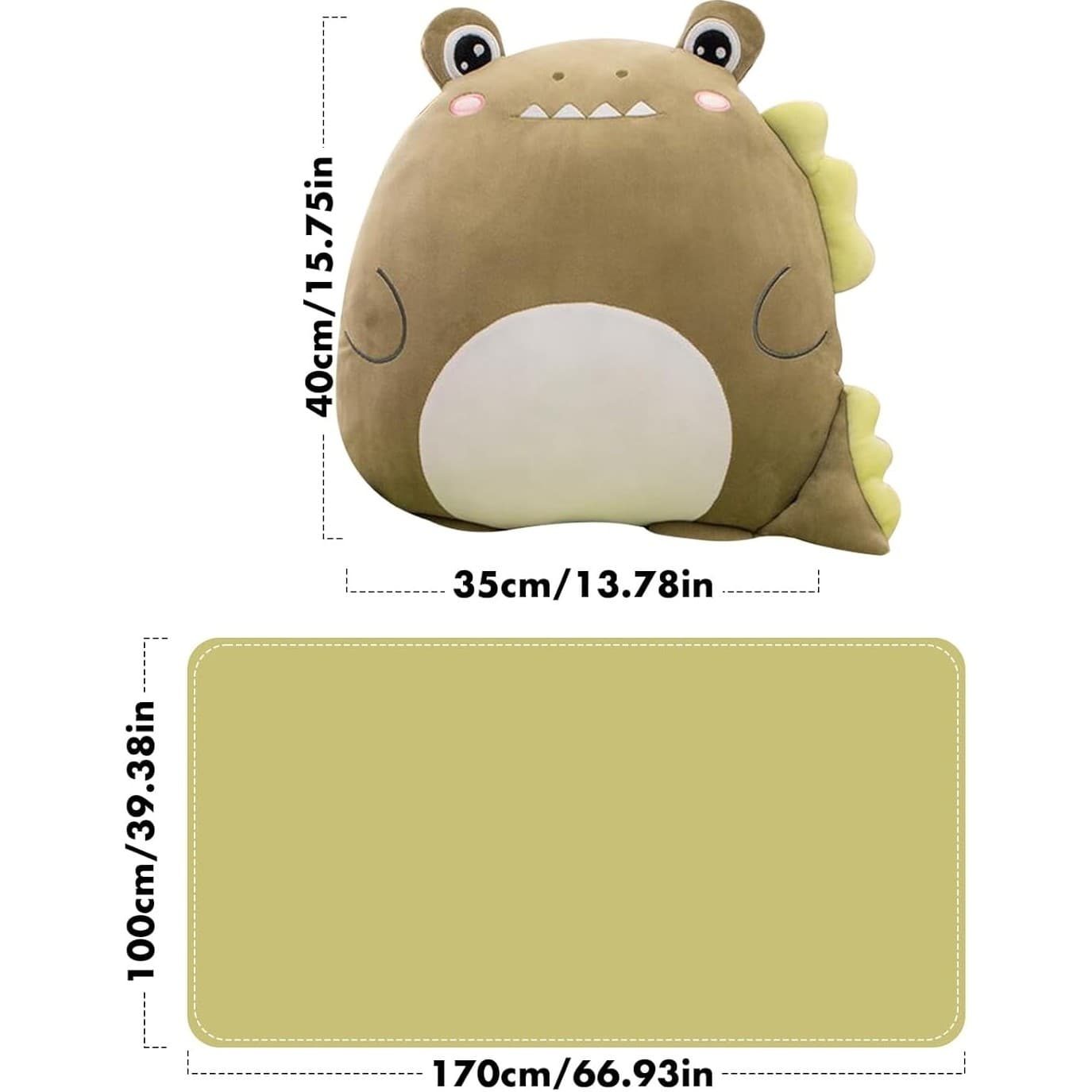 Set Patura 2in1 Flippy Jucarie Crocodil Microfibra — imagine 3