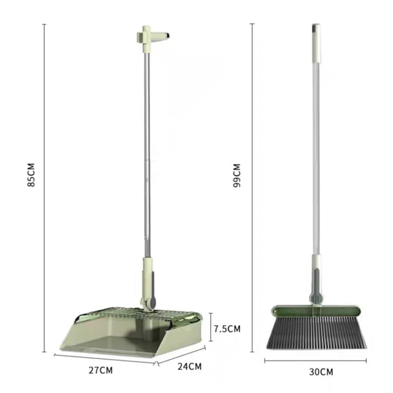 Set Matura si Faras Flippy Rotativ, pliabil, cu dinti de pieptene, verde — imagine 3