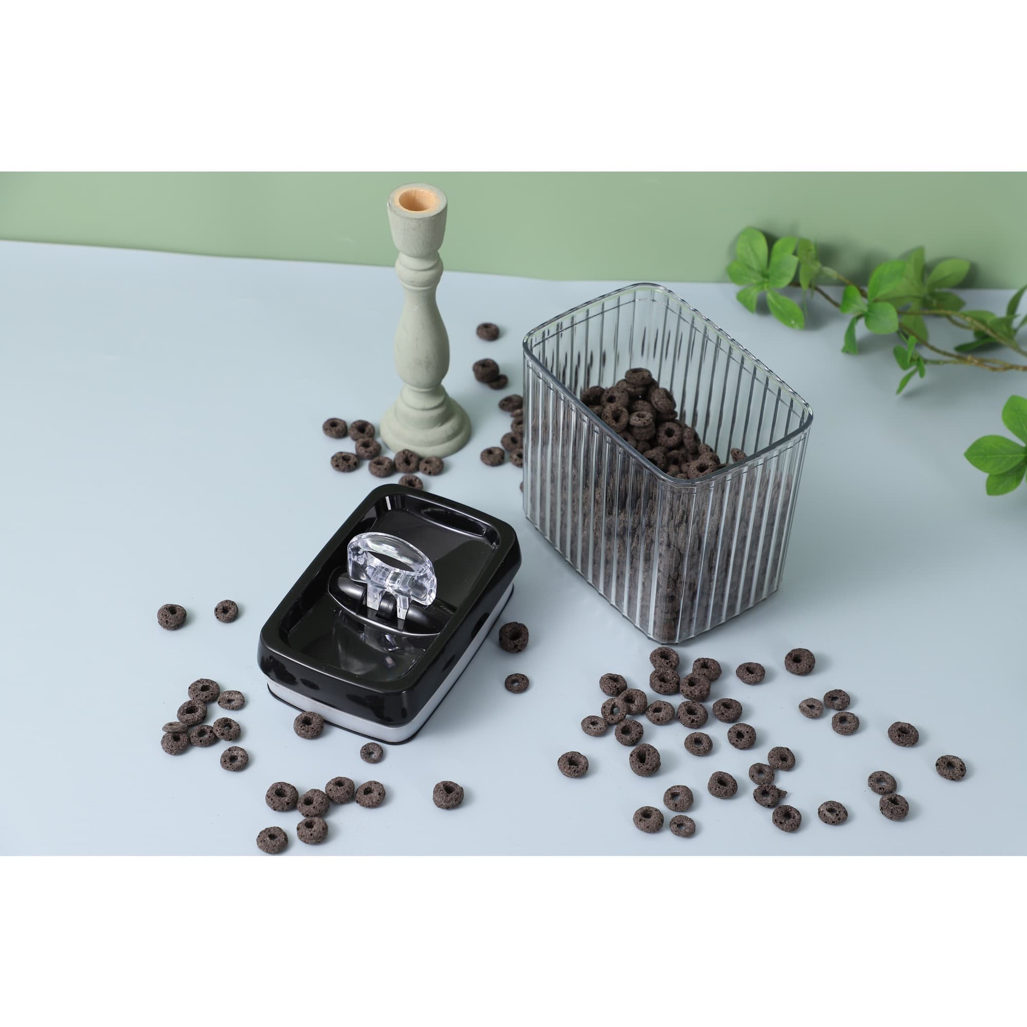 Recipiente Plastic Flippy Set 3 pentru Alimente Inchidere Ermetica Transparent — imagine 2