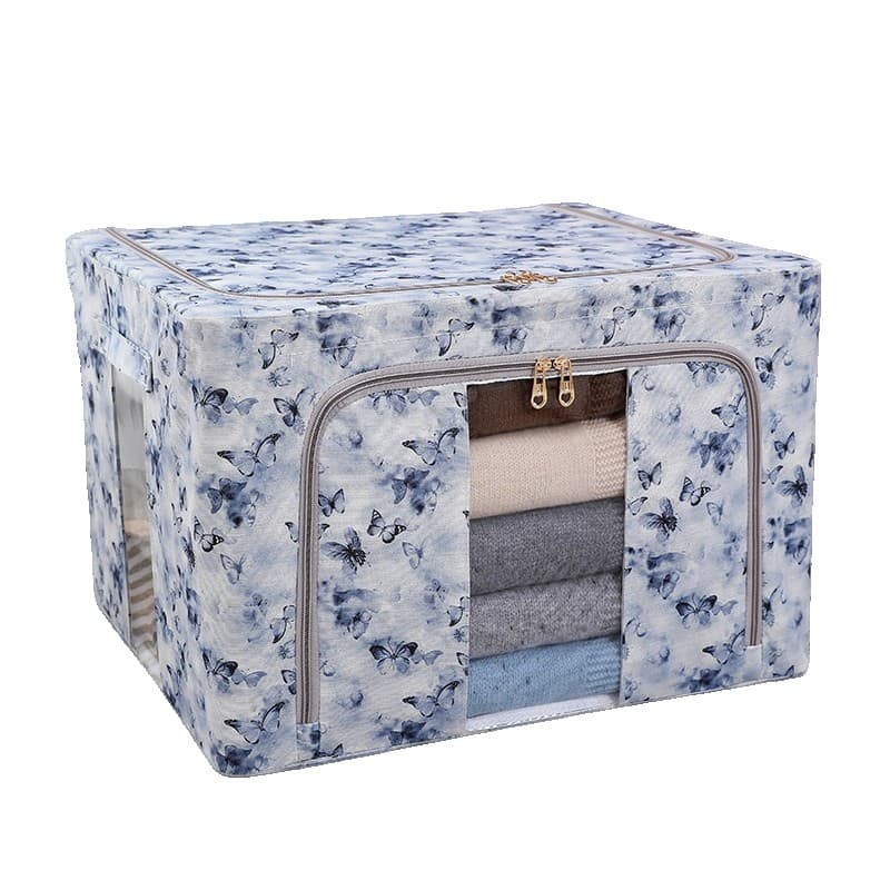 Cutie depozitare Flippy 66L Textil Albastru Model Fluturasi — imagine 1