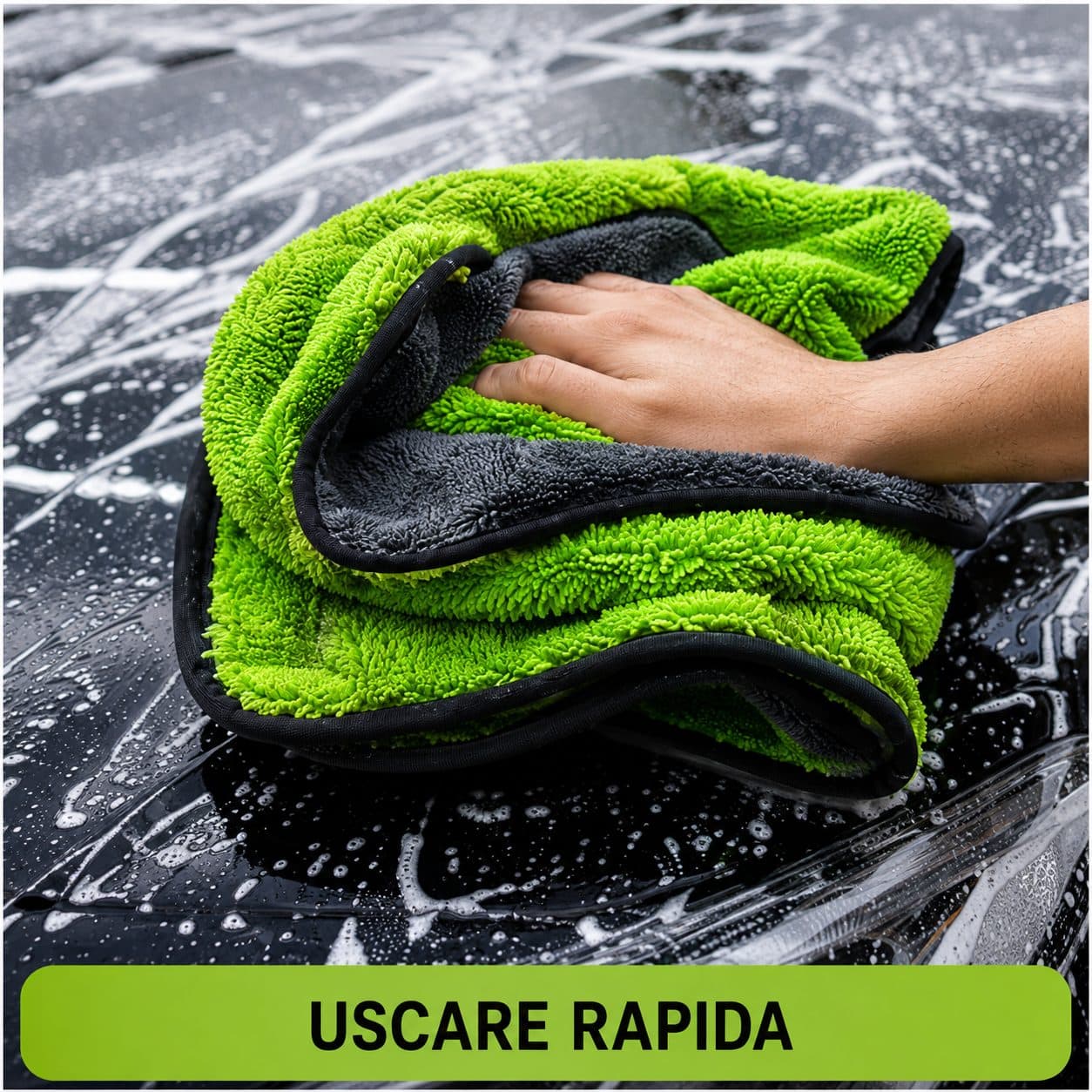 Prosop Auto Microfibra Dubla Flippy Verde — imagine 7
