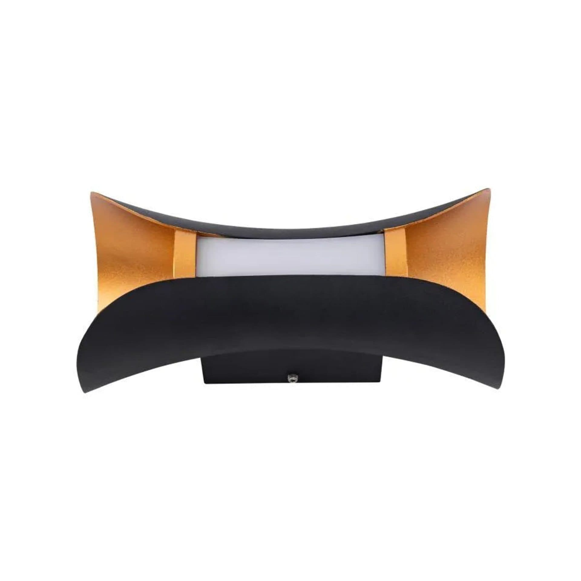 Aplica Exterior Flippy 12W Negru cu Auriu 3000K — imagine 4