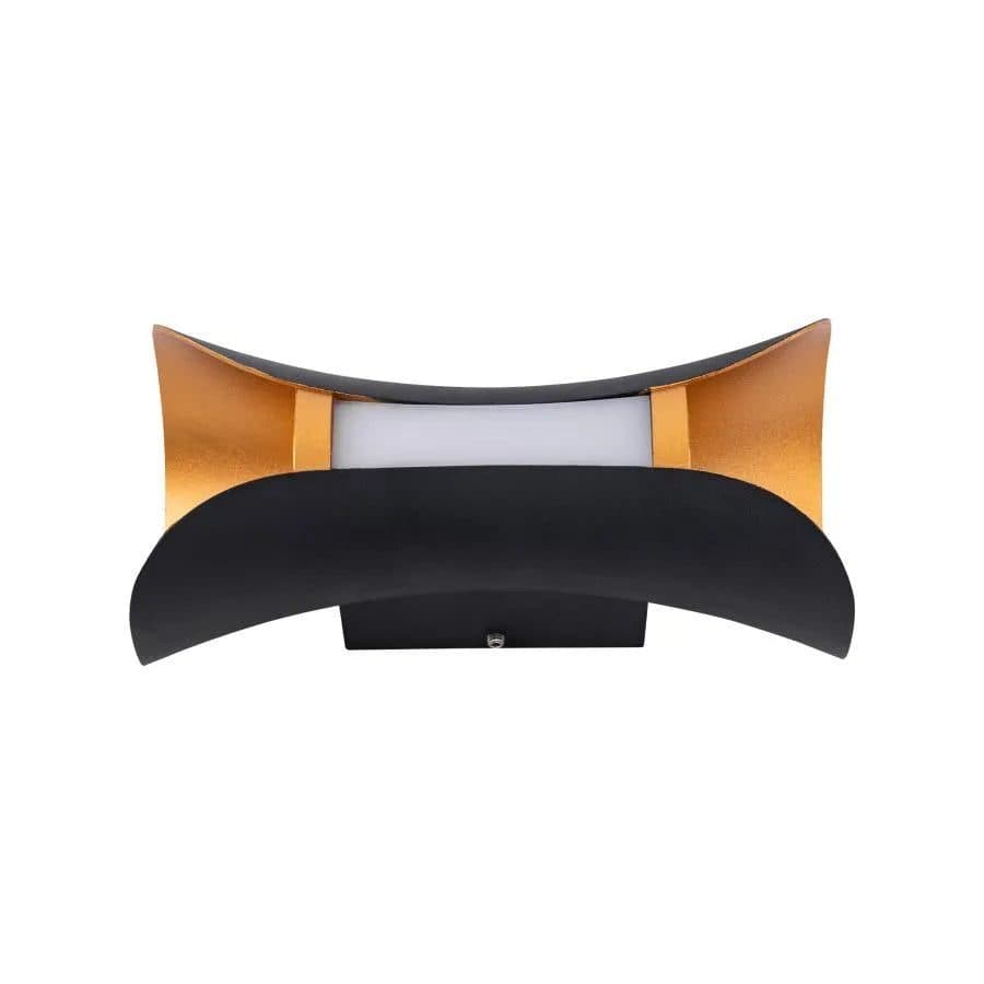 Aplica Exterior Flippy 12W Negru cu Auriu 3000K — imagine 6