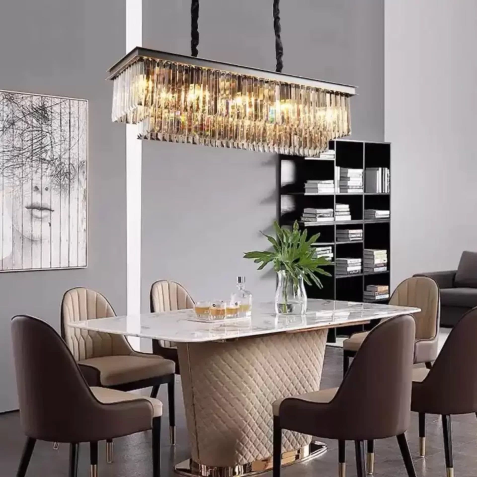 Candelabru Flippy Cristal Dakota 14x E14 Negru — imagine 1