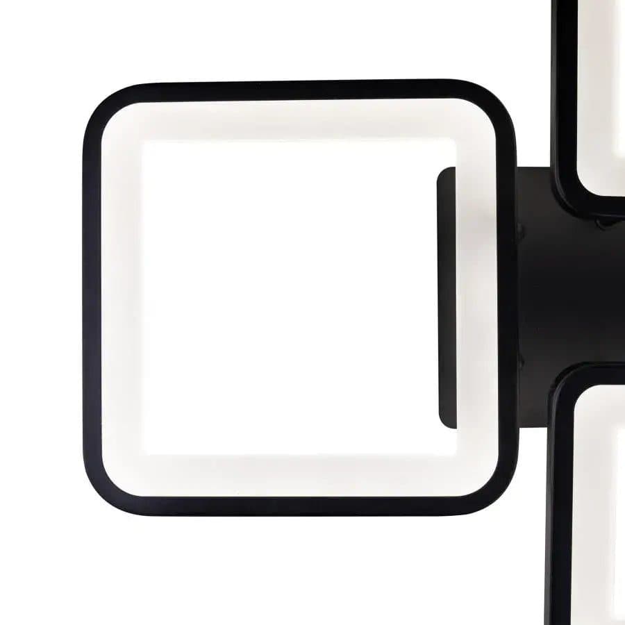 Lustra LED Flippy 67W 4 Patrate telecomanda Negru — imagine 9