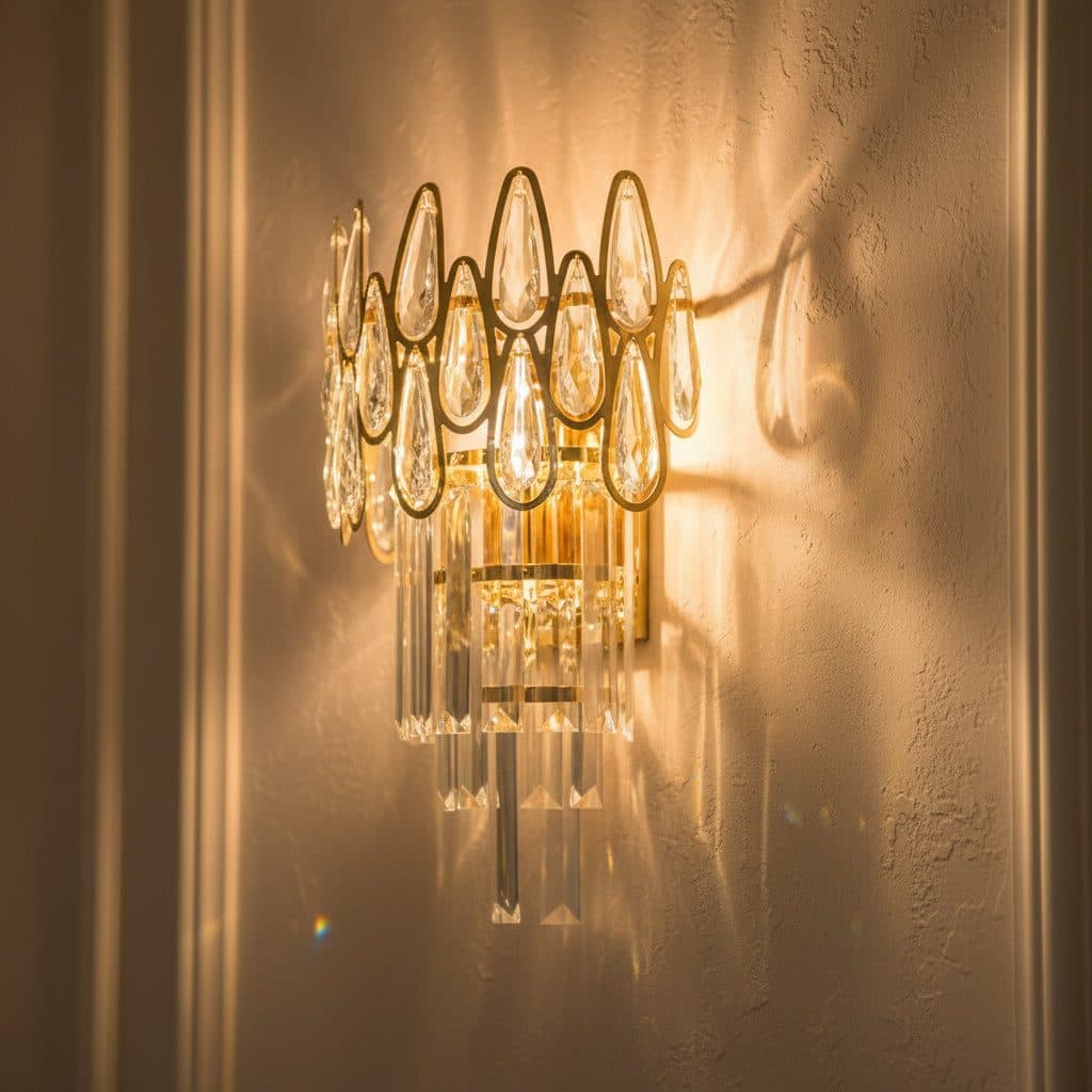 Aplica de perete Cristal Flippy ALHAMBRA 2x E14 Auriu — imagine 16