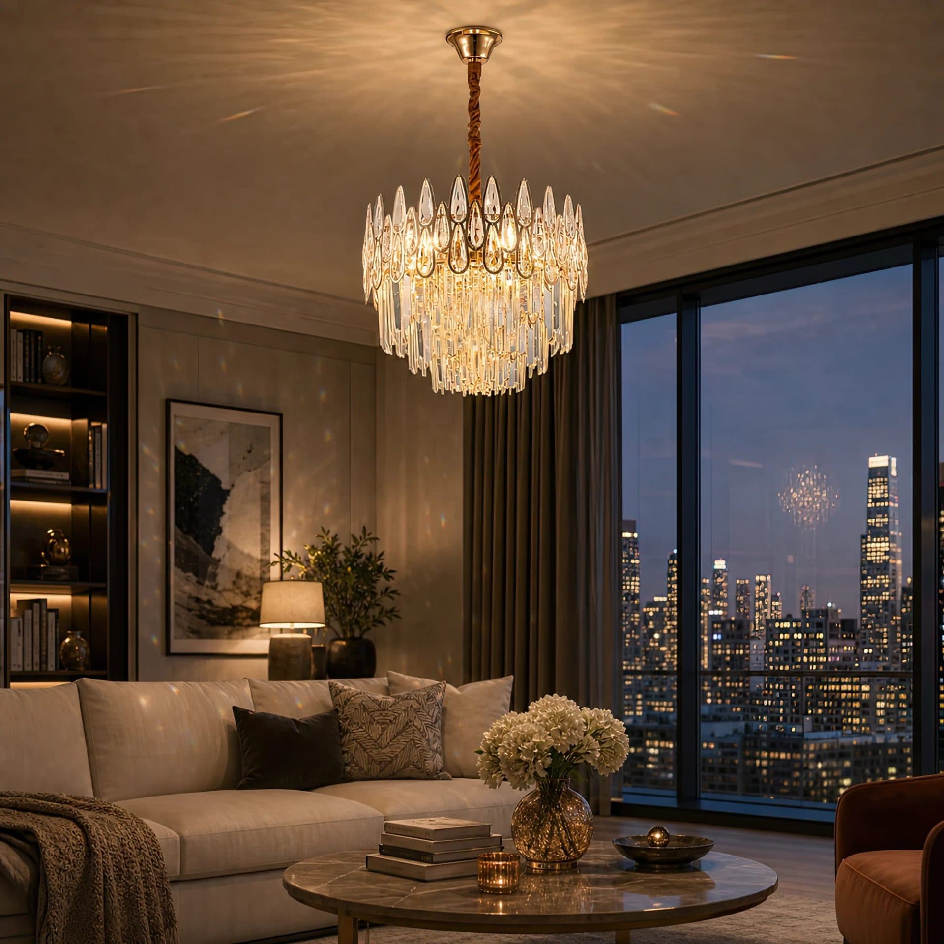 Candelabru Flippy Cristal ALHAMBRA Petito 3x E14 Auriu Lucios — imagine 3