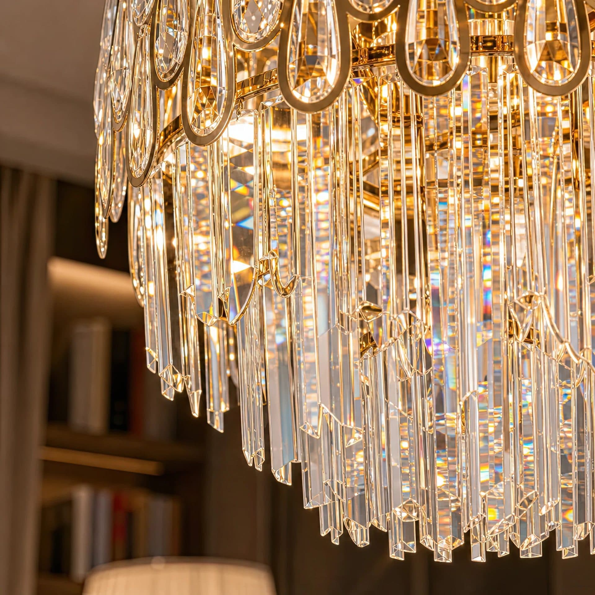 Candelabru Flippy Cristal ALHAMBRA Petito 3x E14 Auriu Lucios — imagine 4