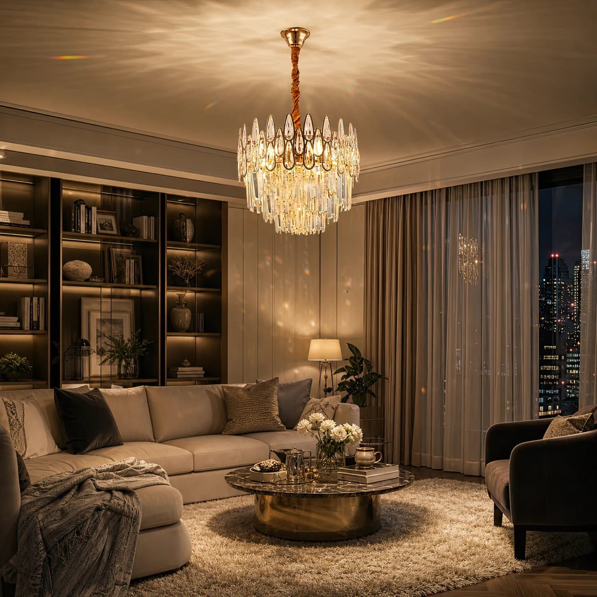 Candelabru Flippy Cristal ALHAMBRA Petito 3x E14 Auriu Lucios — imagine 5