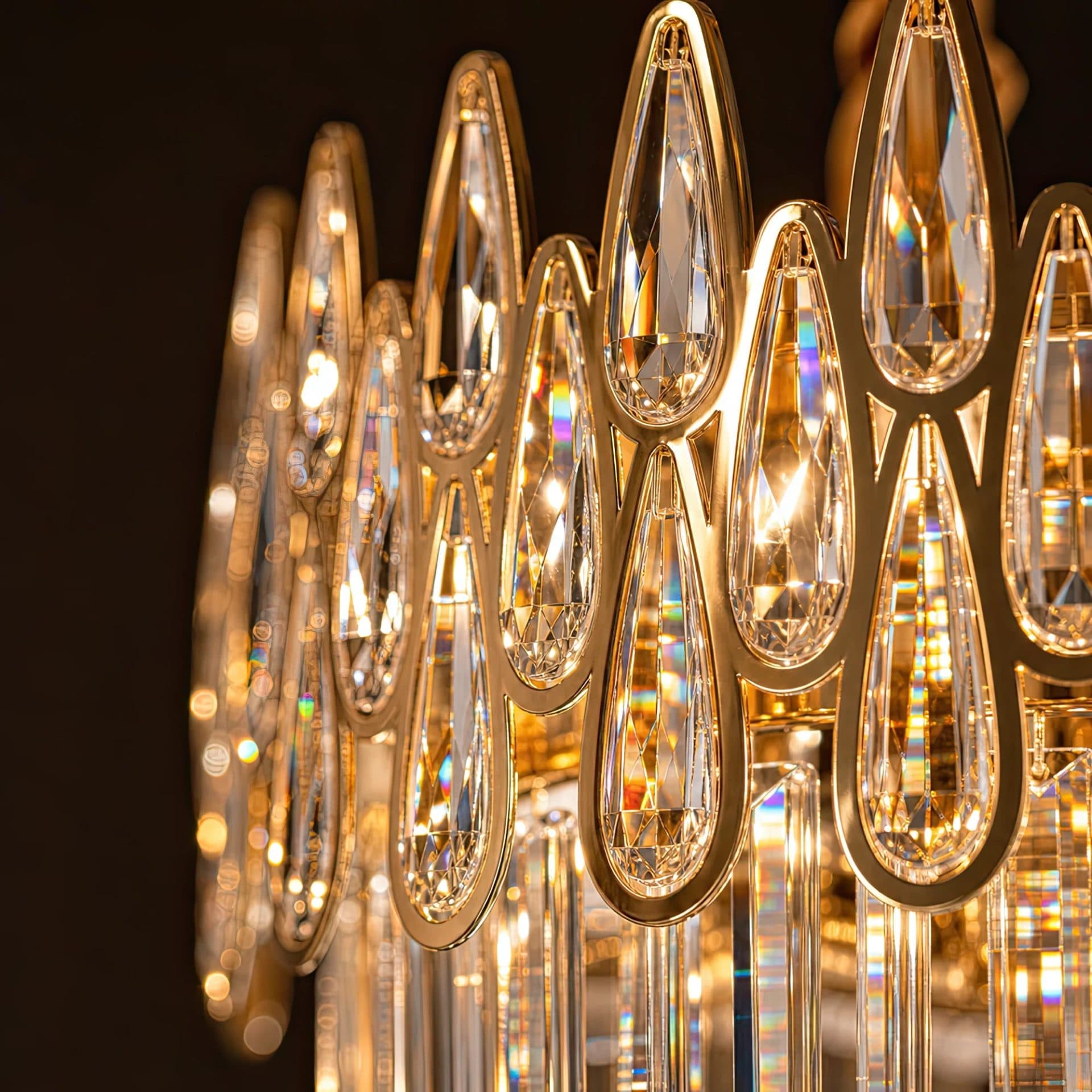 Candelabru Flippy Cristal ALHAMBRA Petito 3x E14 Auriu Lucios — imagine 6