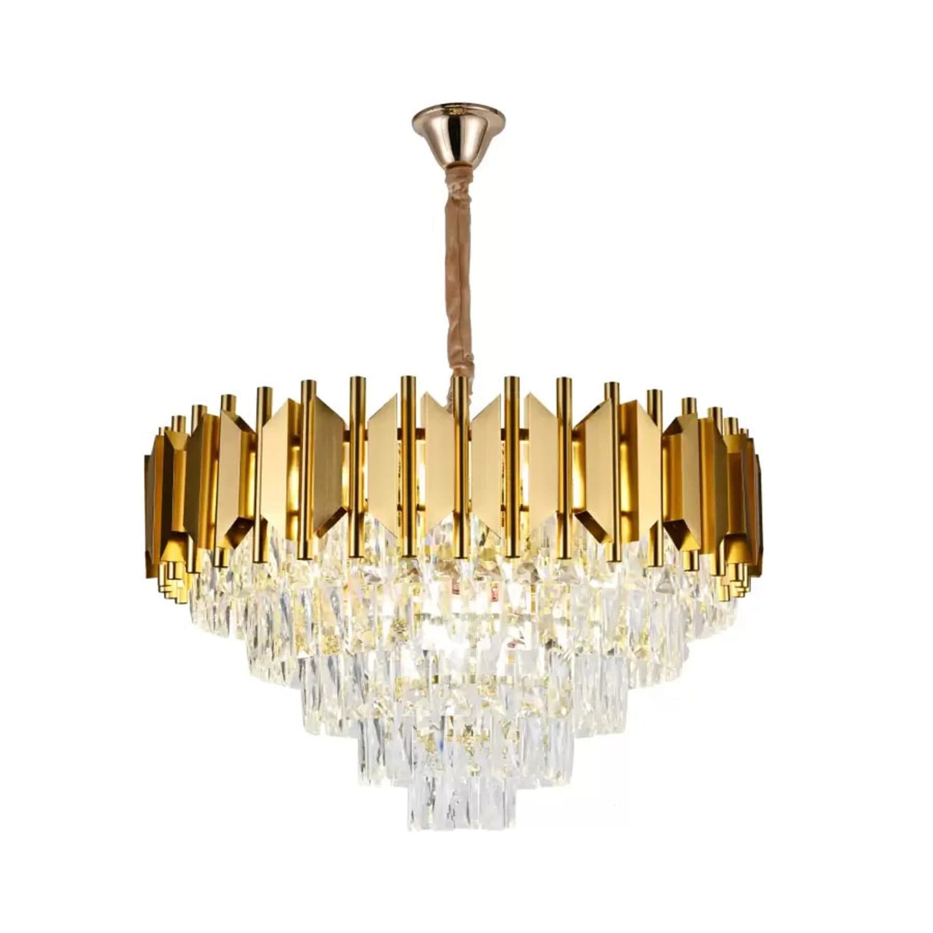 Candelabru Flippy Cristal 8x E14 Diametru 60cm Auriu — imagine 2
