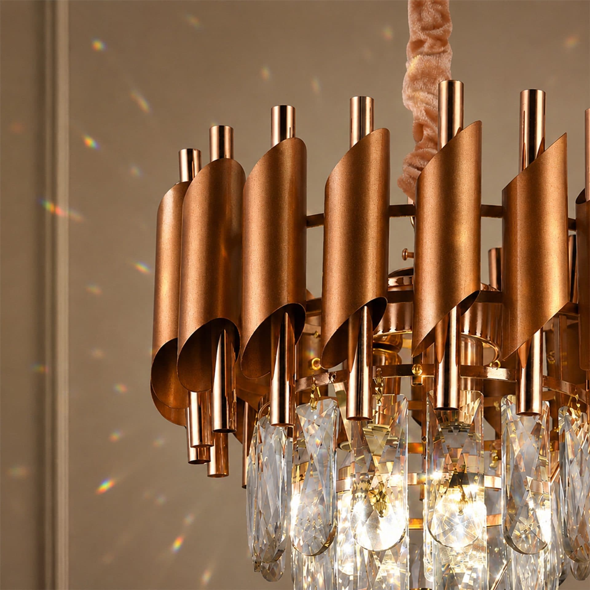 Candelabru Flippy Cristal VERSAILLES Petito 3xE14, Diametru 30cm, Auriu — imagine 2