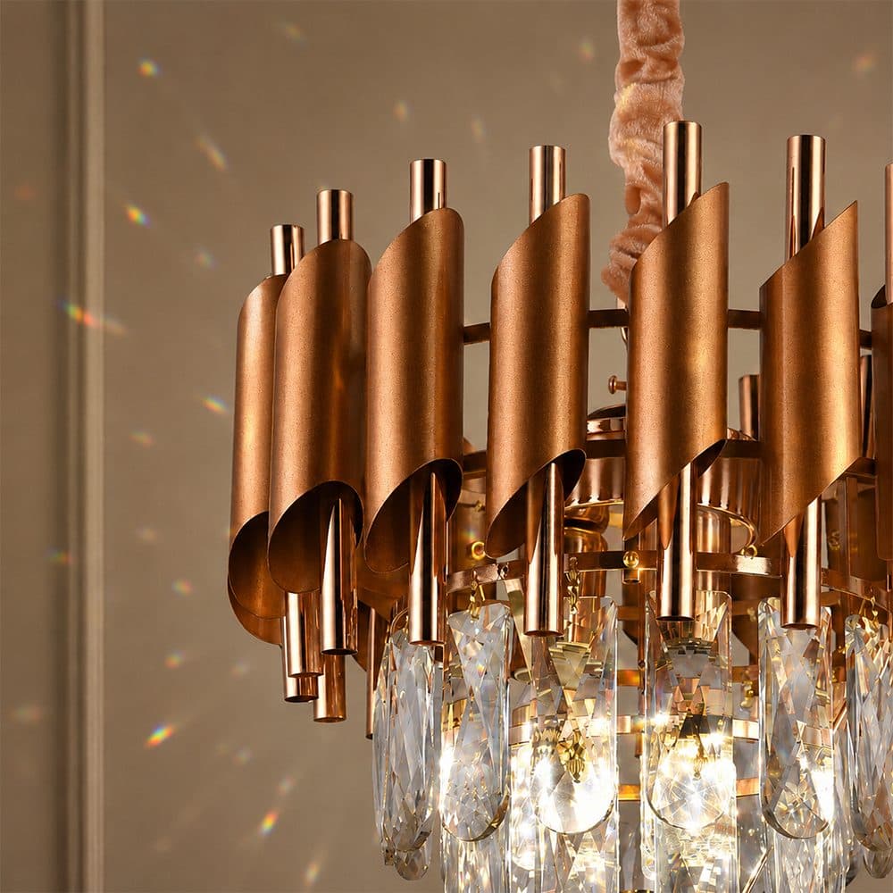 Candelabru Flippy Cristal VERSAILLES Petito 3xE14, Diametru 30cm, Auriu — imagine 6