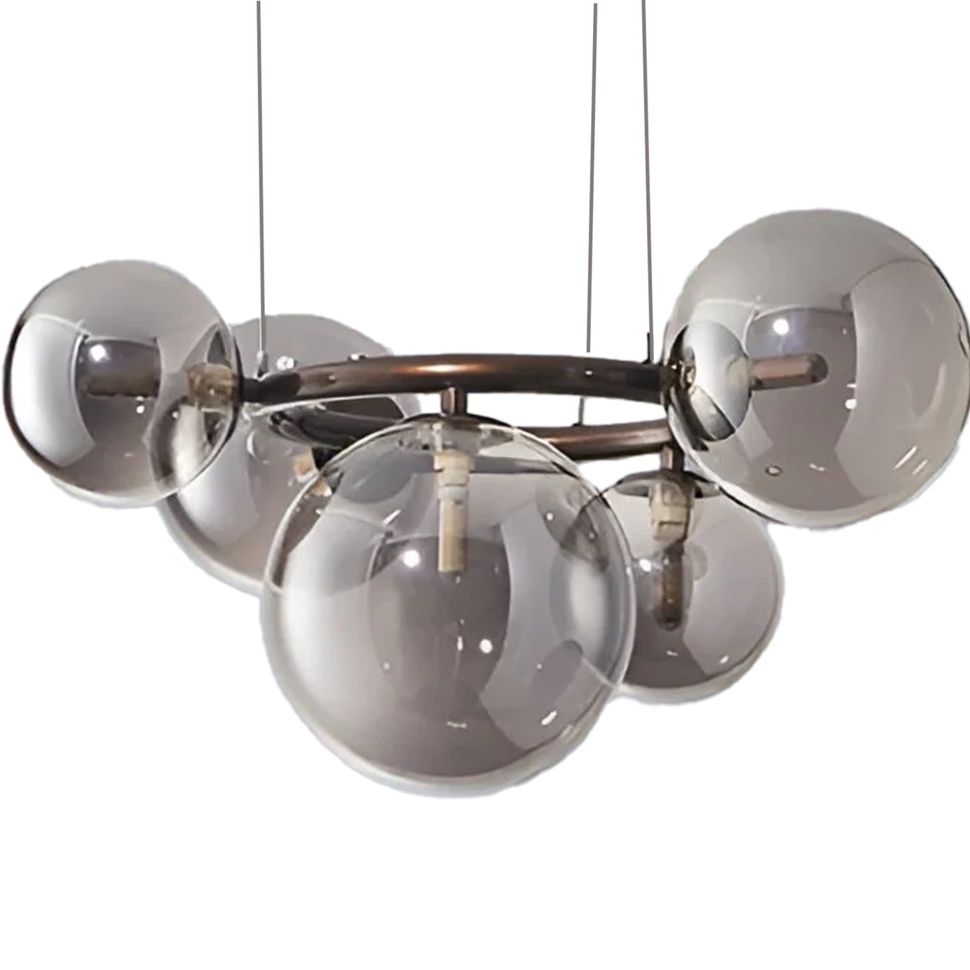 Lustra Flippy Zodiaco 5xG9 Metal Negru Inaltime Reglabila — imagine 1