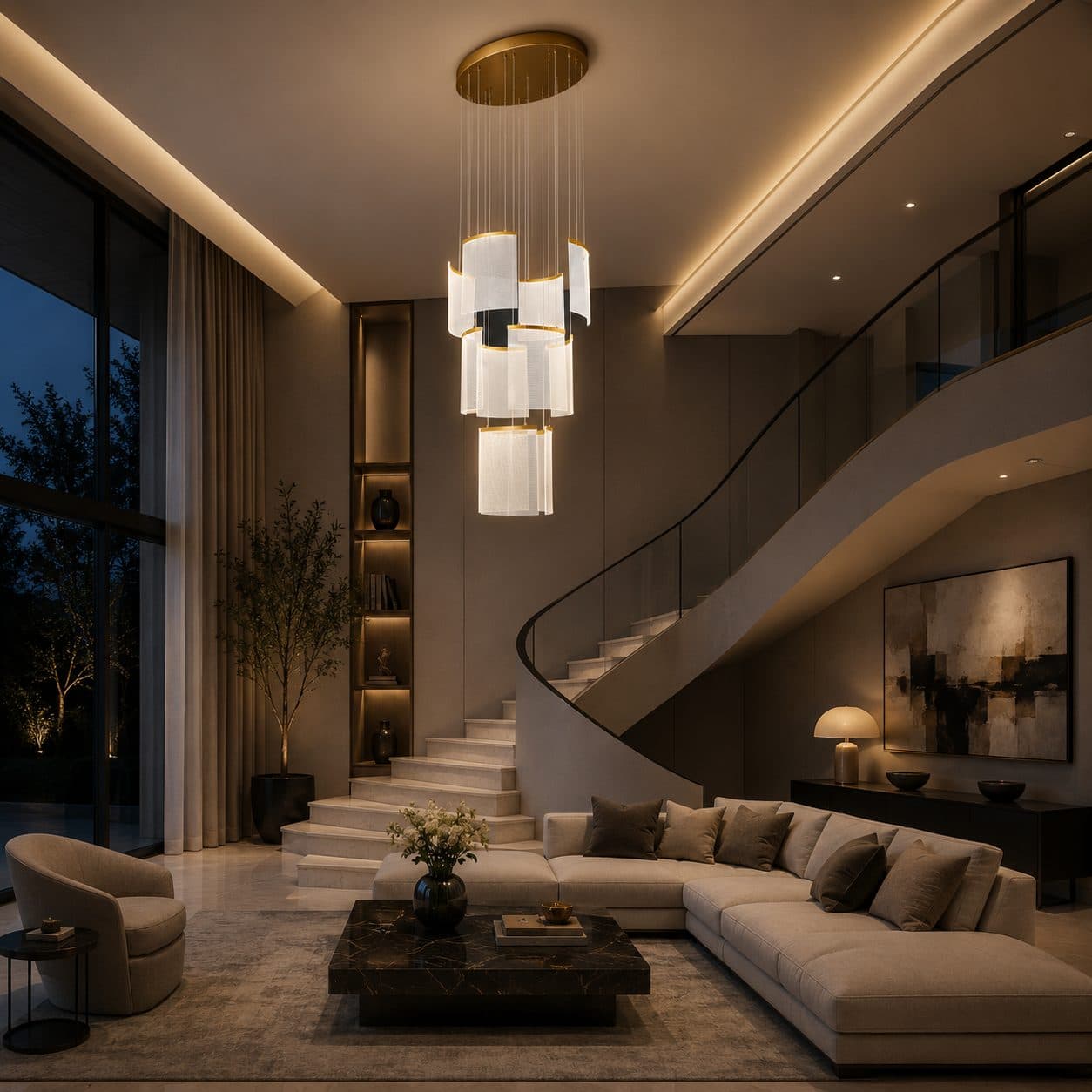 Candelabru Cristal LED Flippy Auriu 80cm — imagine 6