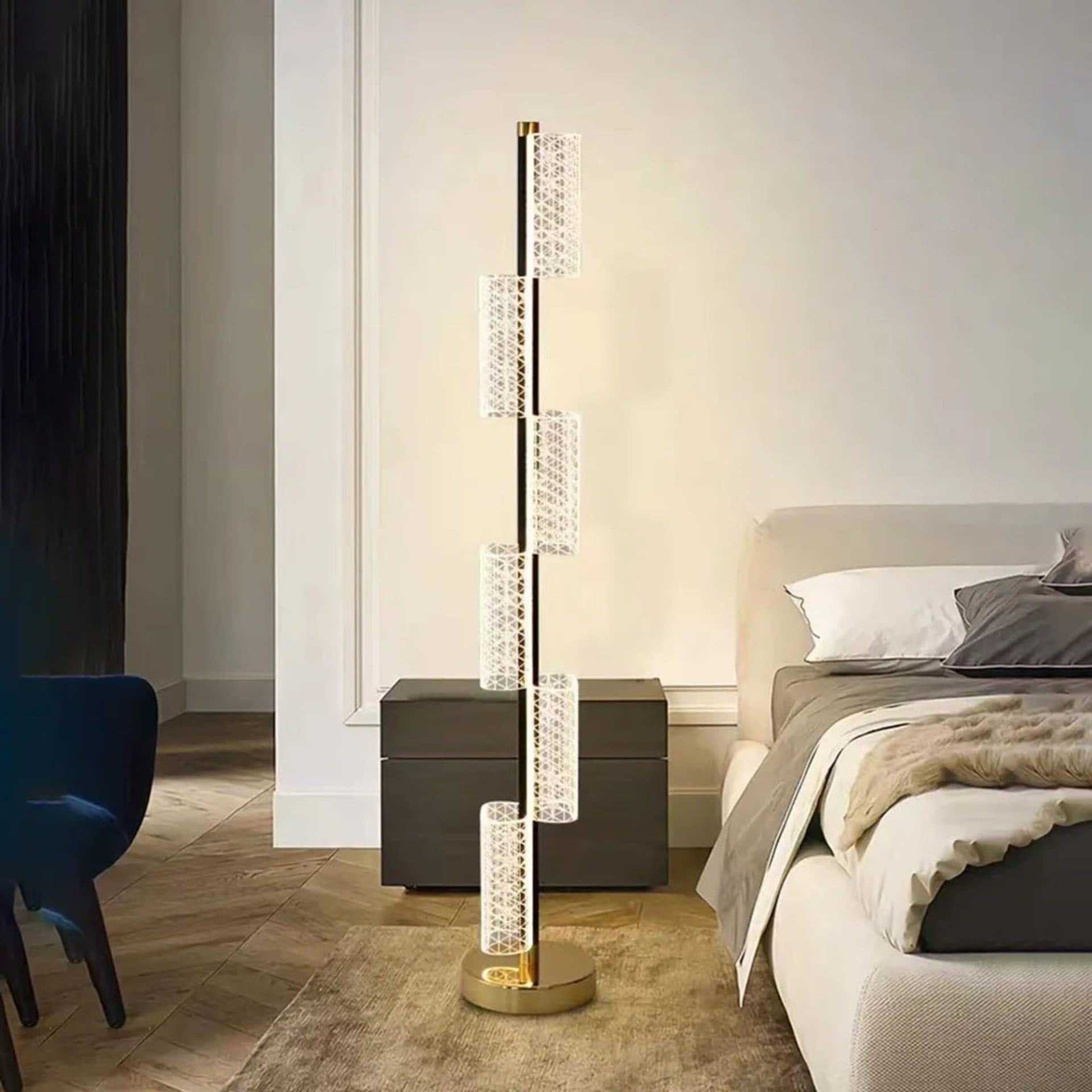 Lampadar LED Flippy 40W Modern Austin 125Cm Auriu — imagine 1