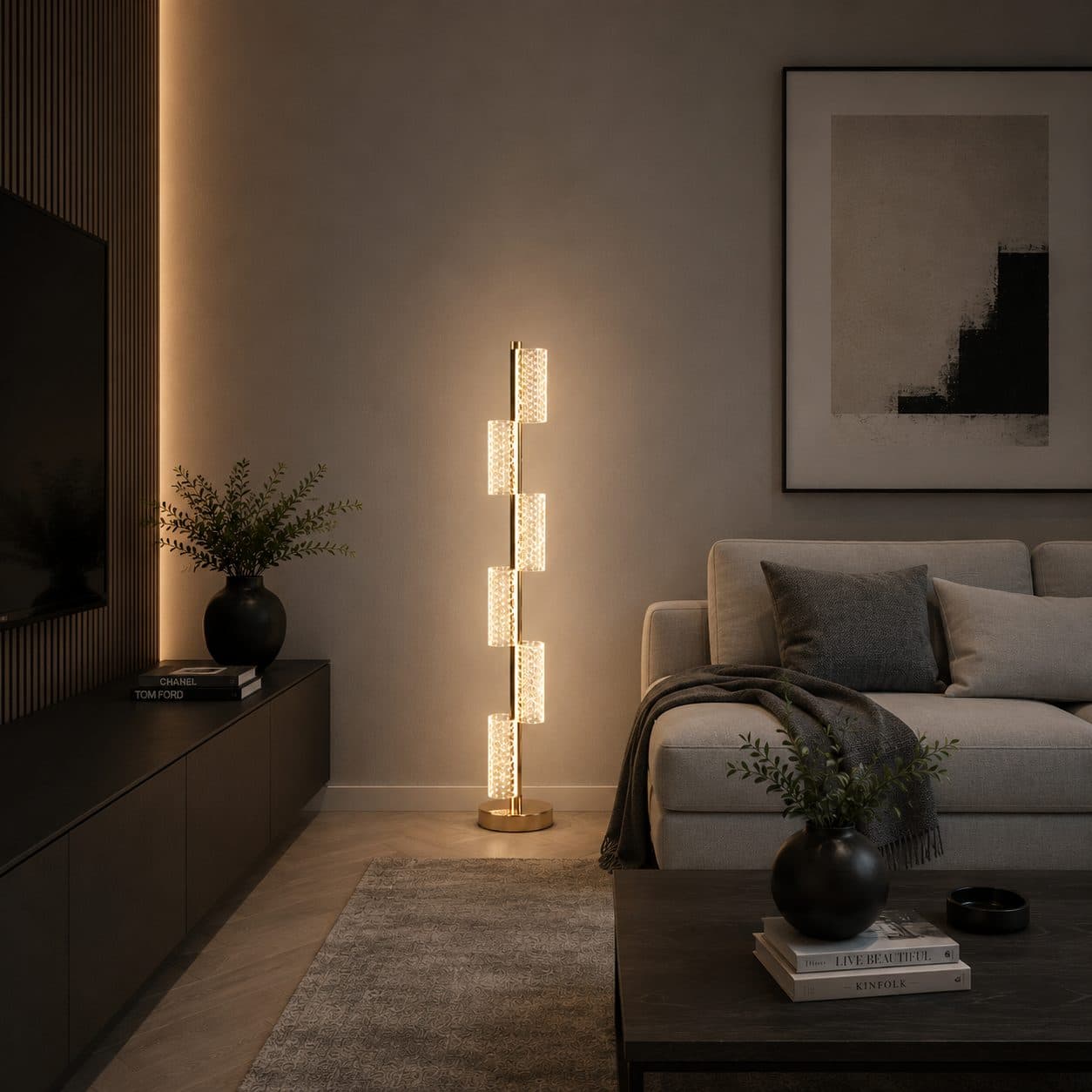 Lampadar LED Flippy 40W Modern Austin 125Cm Auriu — imagine 6