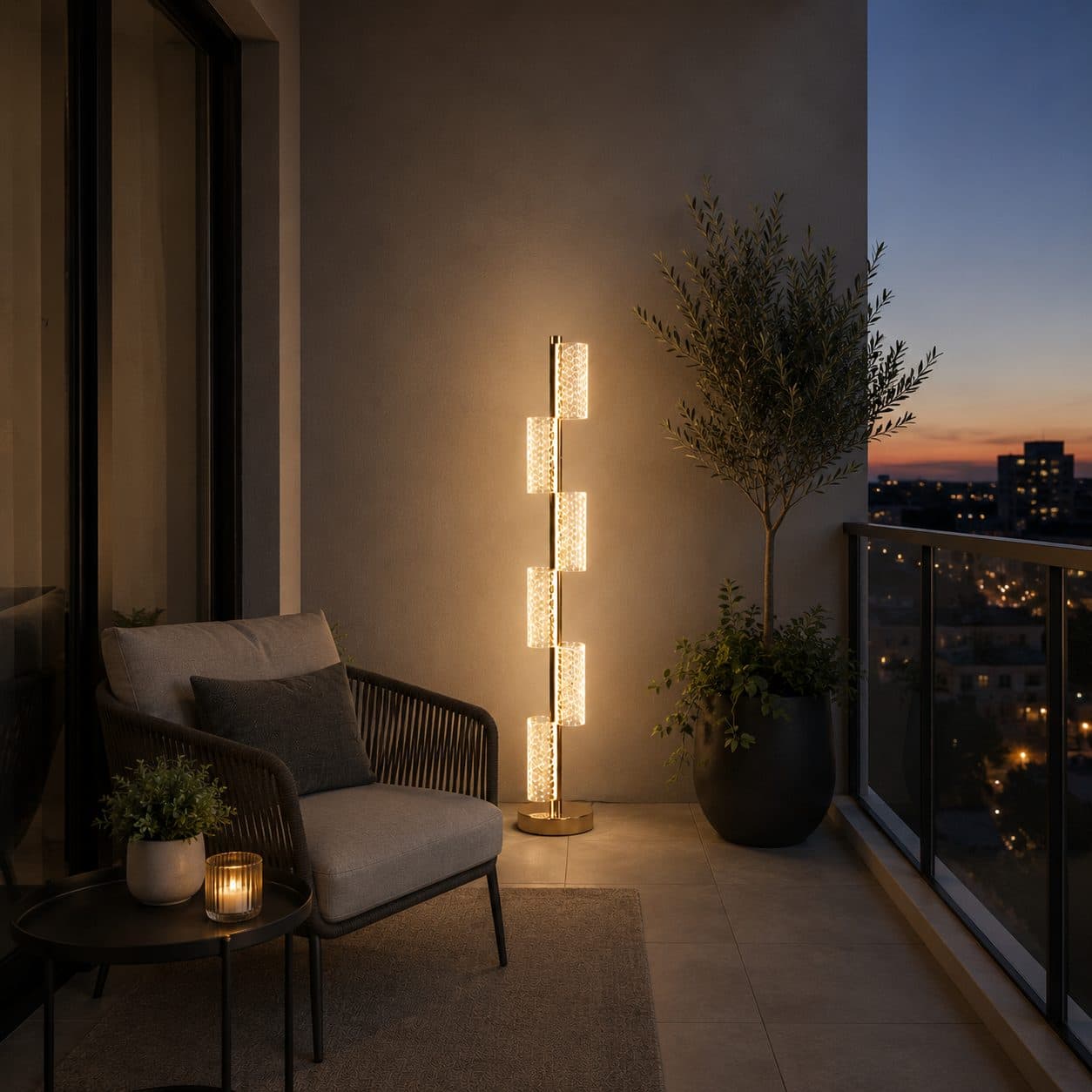Lampadar LED Flippy 40W Modern Austin 125Cm Auriu — imagine 8