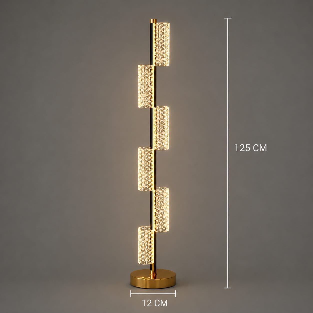 Lampadar LED Flippy 40W Modern Austin 125Cm Auriu — imagine 9