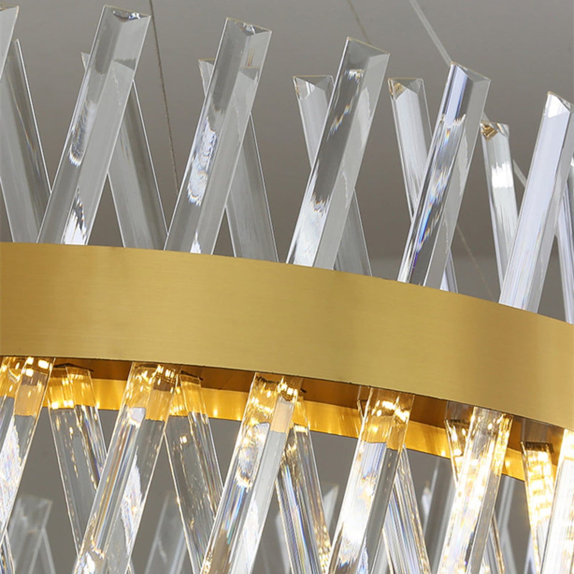 Candelabru LED Flippy CASERTA Nobile cu Telecomanda, 41W, Dimabil, Diametru 40cm, Auriu — imagine 2